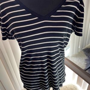 Merona black and white stripped shirt.